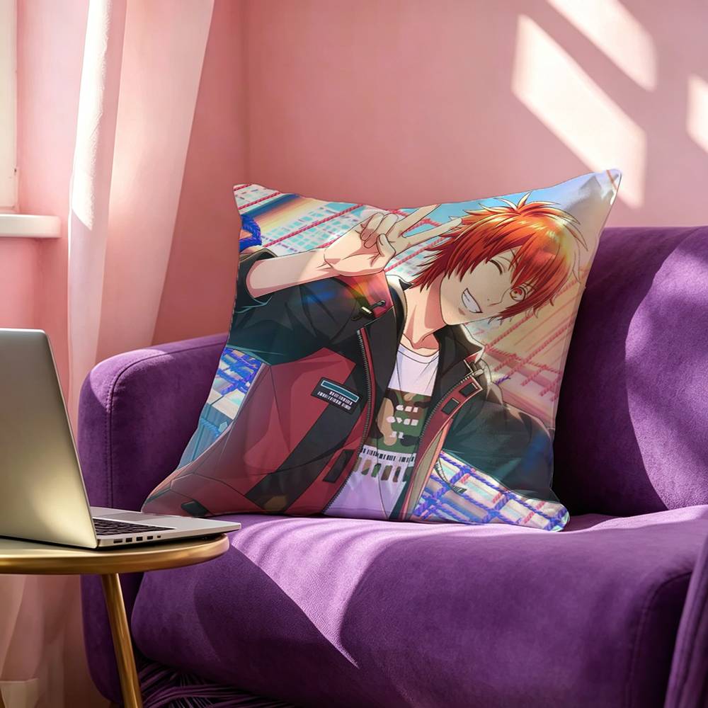 UUta no Princesama Ittoki Otoya Square DoubleSided printed Pillow Case Bedroom Bedside Pillow Sofa Cushion Cover