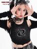 Girls' Trendy Sequin Rhinestone Dance Set: Long Sleeve T-Shirt and Pants for Street Dance Performance