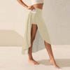 Women's Fashion Casual Solid Colour Slit Ruffle High Waist Fluttering Shorts Skirt