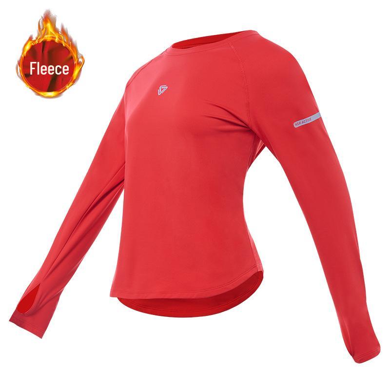 

Женский спортивный топ с длинным рукавом быстросохнущий - Высокая эластичность, мягкий пуловер для йоги для весны и осени. S (153-165cm, 80-95 jin)