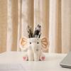 Creative and Cute Elephant Pen Holder Storage Ornament Cartoon Animal Office Desktop Decoration Resin Crafts Home Accessories