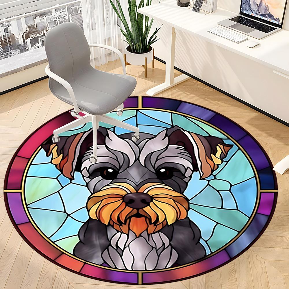 1pc Stained Glass Dog Chair Carpet for Office Non-Slip Mat for Office - Decorative Floor Mat Yy251030270