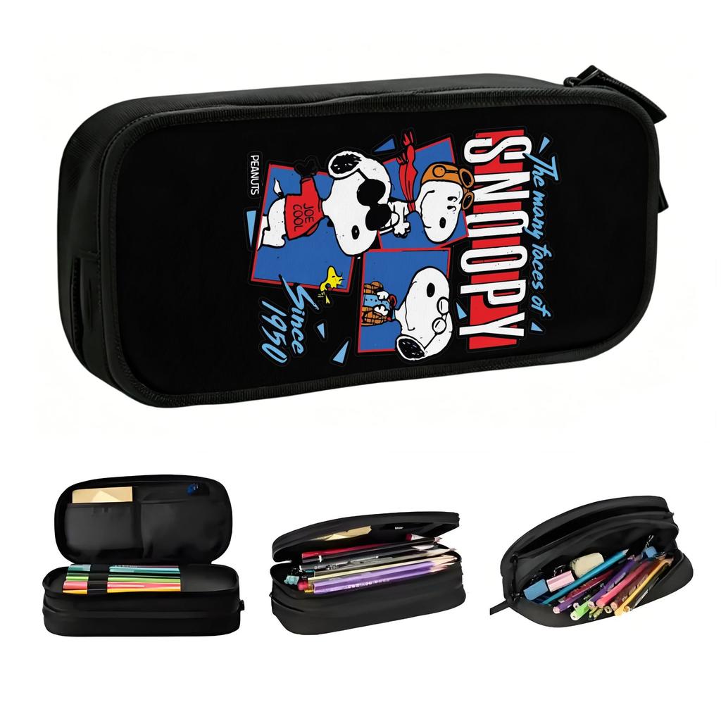 Anime Dog S-Snoopy Pencil Case for Girl Boy Large Capacity Cartoon Comic Pen Box Bag School Supplies