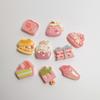Cutie Pink Ice Cream Cake Kawaii Food DIY Resin Charms Flatback Scrapbooking DIY Crafts Accessories
