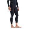 WEDZE BL500 SEAMLESS Body Mapping Warm Ski Cropped Leggings Men's Smoky Black/Snow White
