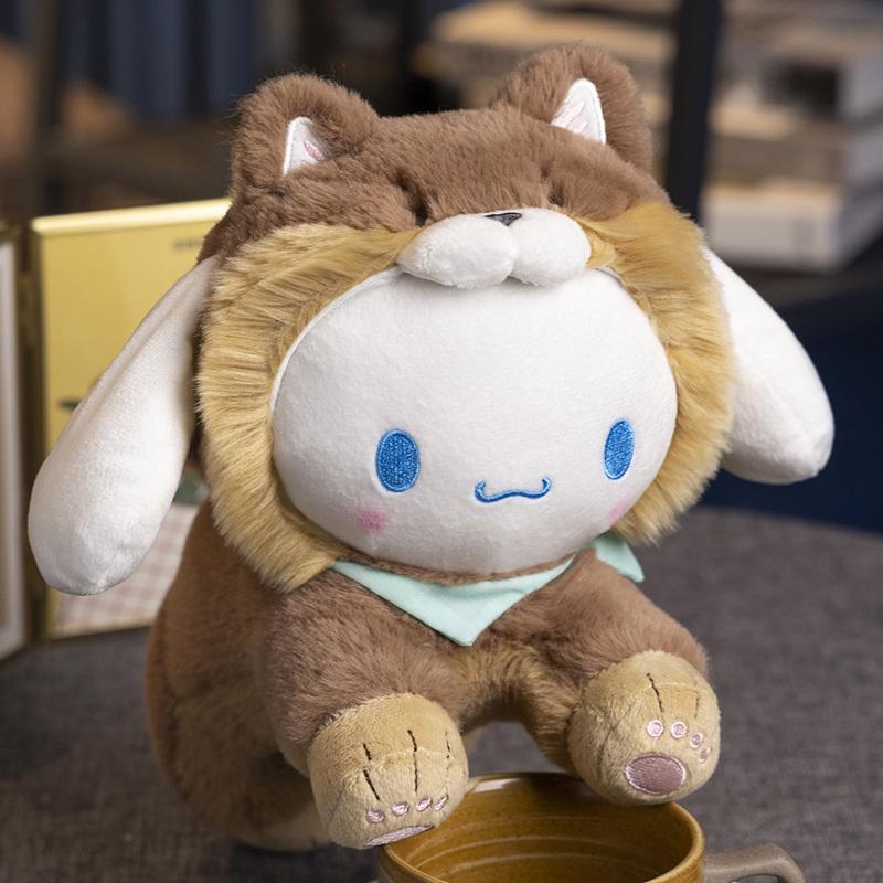 Plush Turning Into A Shiba Inu My Melody Doll Kuromi Cinnamoroll Toy Pom Pom Purin Soft Pochacco Pillow Gift For Kids