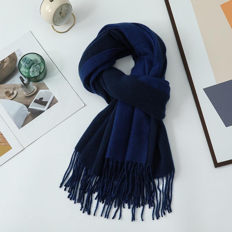 Women's Double-sided Wool Cashmere Scarf Shawl: New High-end Autumn/Winter 2026 Style
