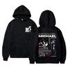 Felpa con cappuccio grafica Michajackson Re del Pop Uomo Donna Vintage Gotico Rock Felpa Uomo Hip Hop Punk Felpe con cappuccio oversize
