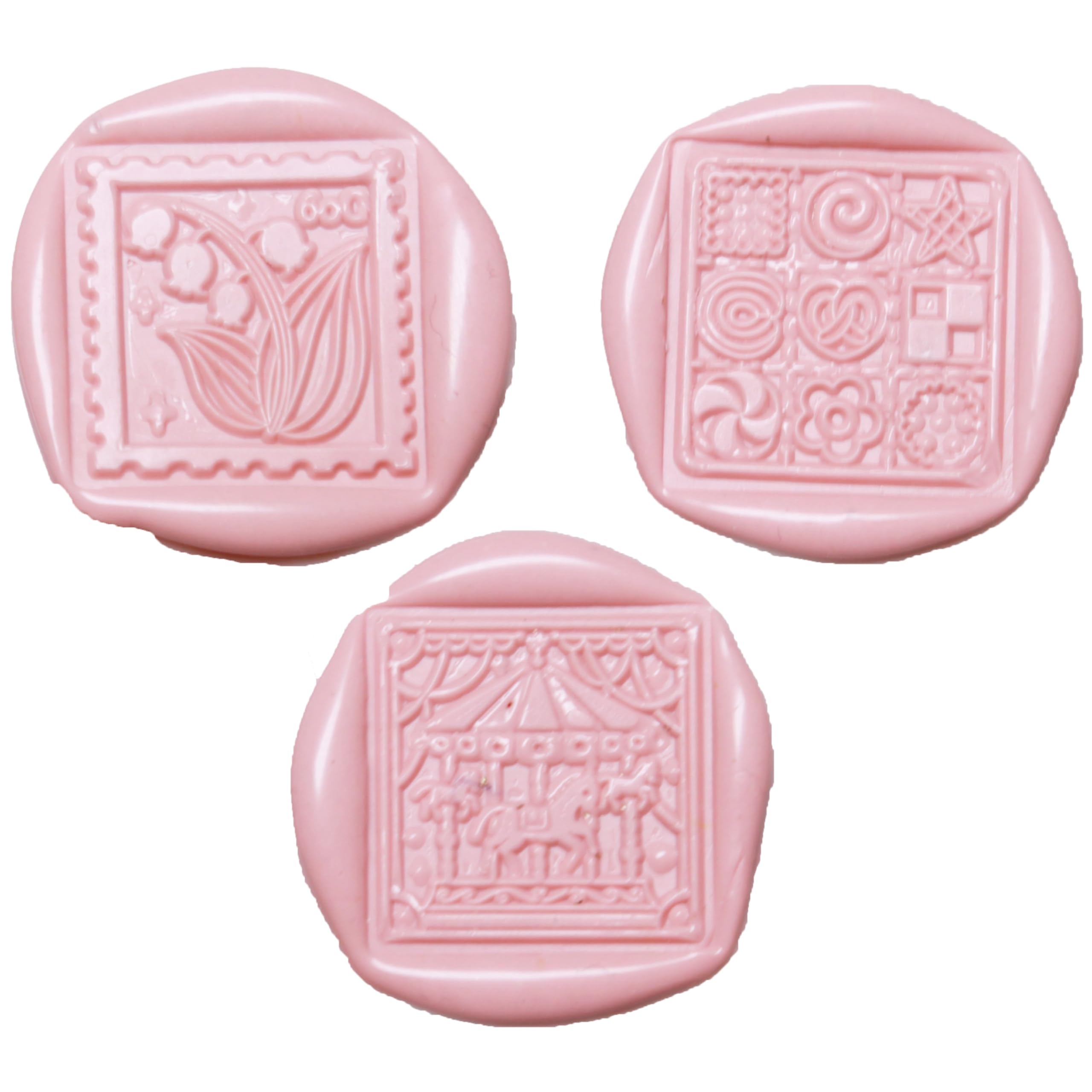 

Sealing stamp sealing wax stamp head of square head, (Set 3, set)