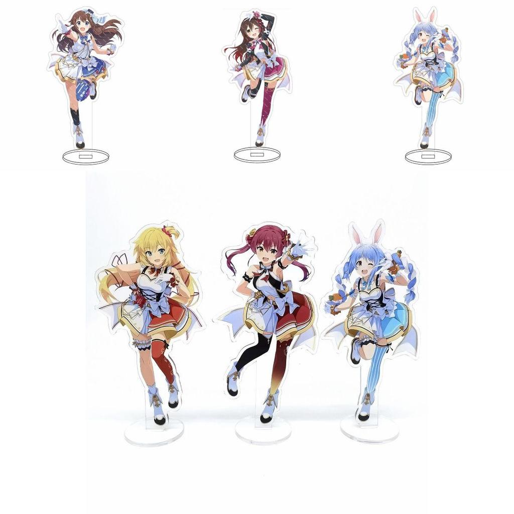 Hololive Vtuber Acrylic Stand Delightful Desktop Decor Showcasing Fubuki Okayu Ayame Subaru Matsuri