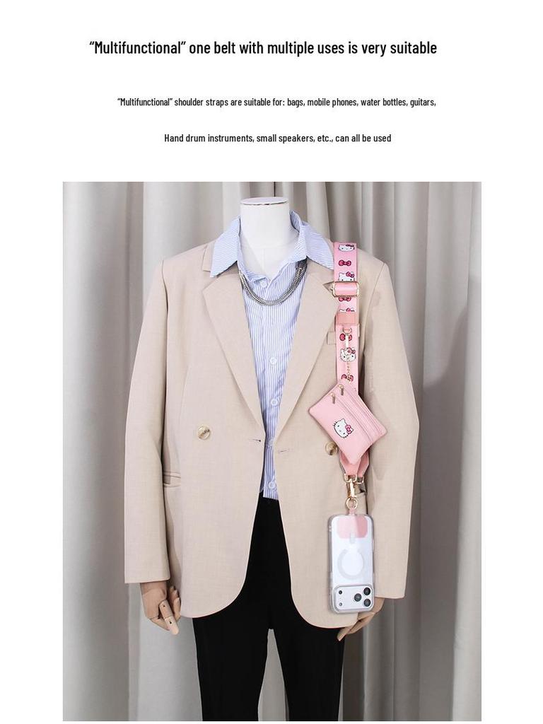 Abnehmbare Handgelenks- und Schulterriemen Handyhalter mit verstellbarem Crossbody und kleiner Tasche