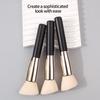 3PCS Slanted Soft Bristle Contoured Brush, Foundation Brush, Loose Powder, Blush Special Makeup Brush Tool for Hand Refreshing