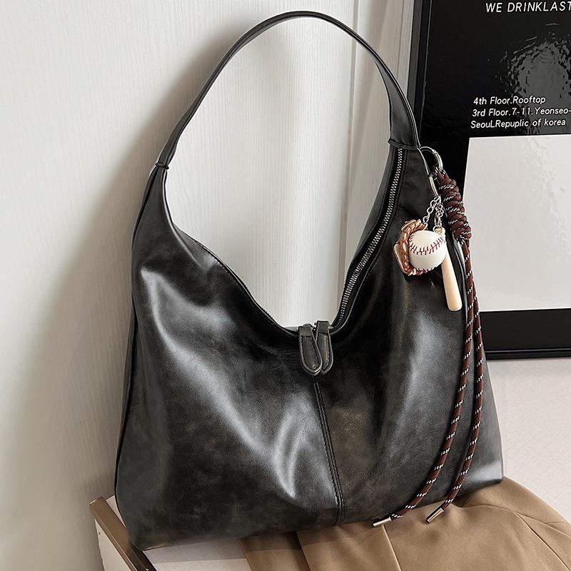 Tote bag women's autumn new large-capacity commuter bag casual retro shoulder work shopping bag