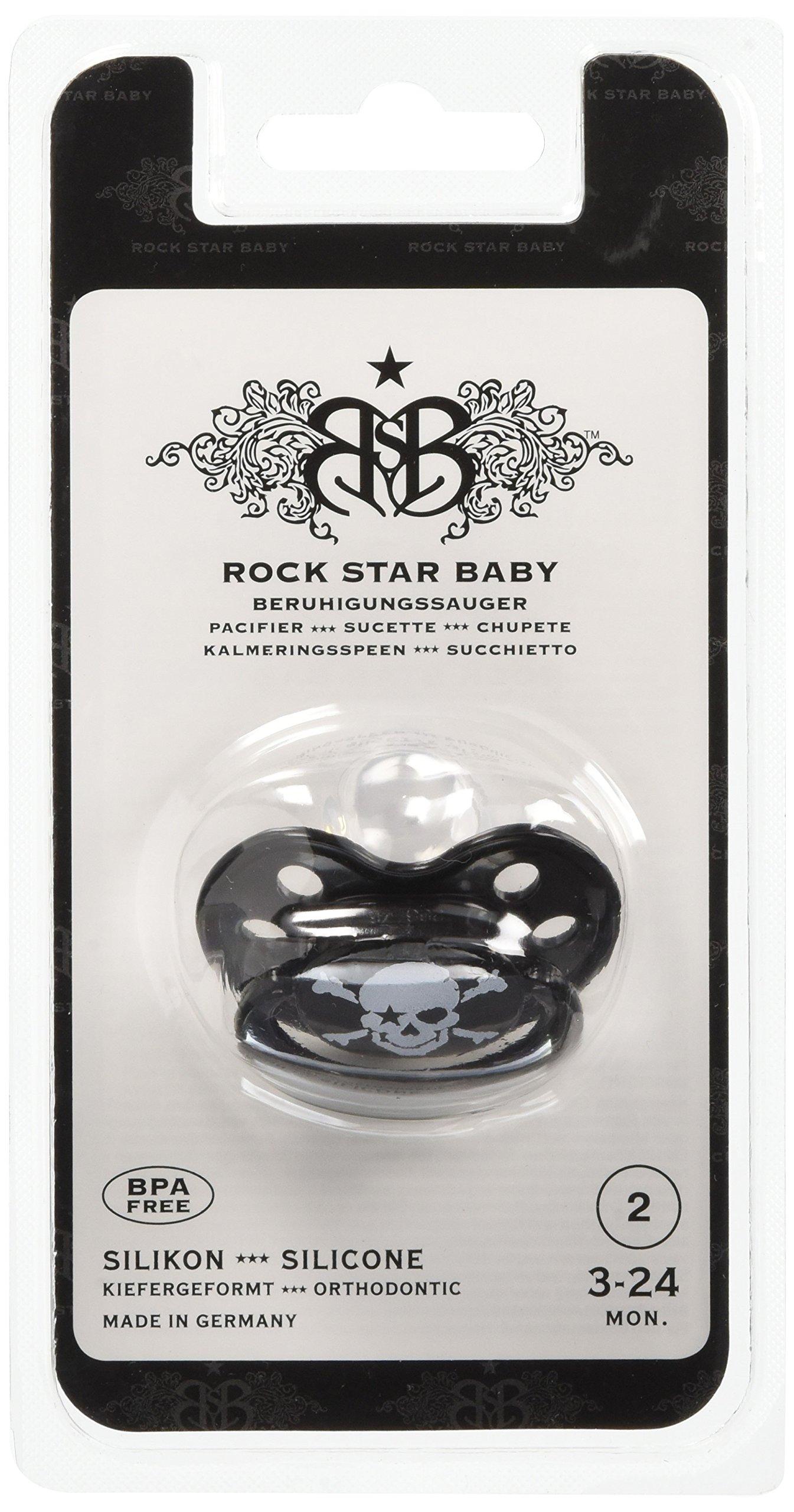 

ROCK STAR BABY Пустышка Череп 3 шт., Белый/Черный