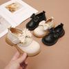British Style Bowknot Girls Princess Leather Shoes Soft Sole Performance Flats