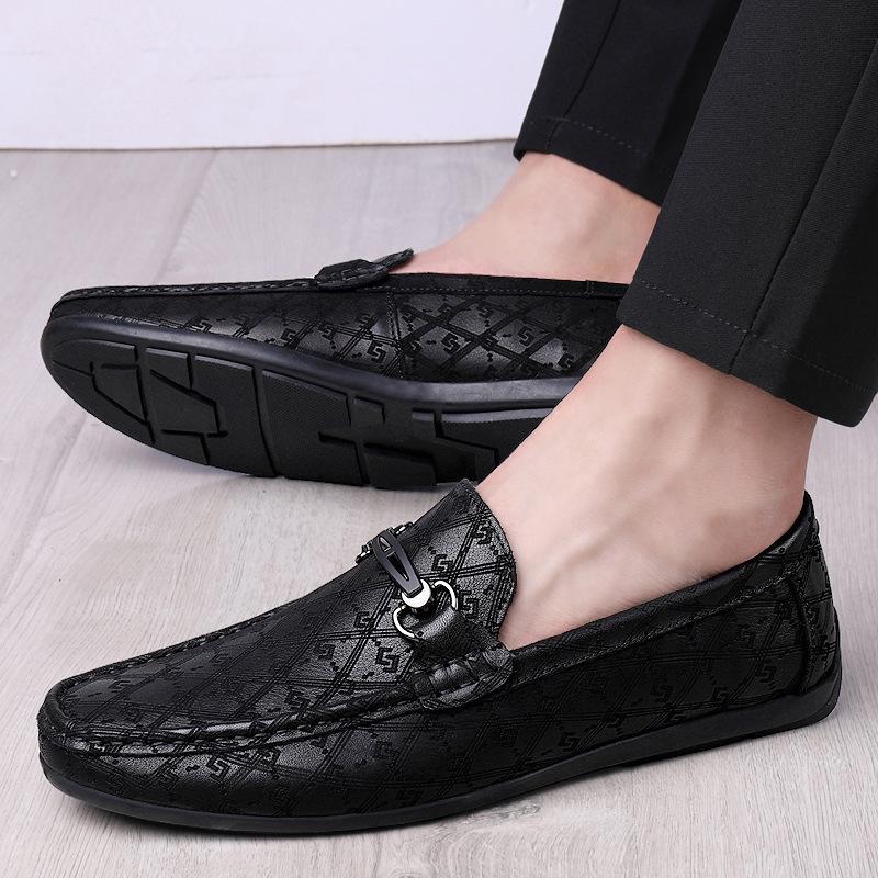 Loafu Casual Shoes Flat-soled Small Leather Shoes Spring Foot Cover European and American Driving Casual Shoes