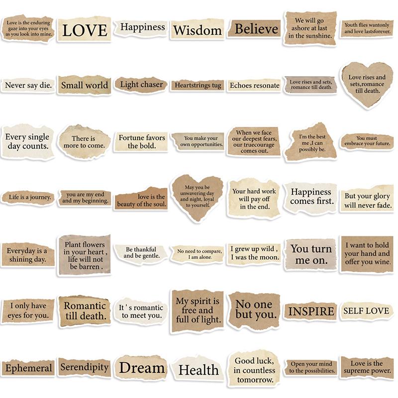 

50 шт. Водонепроницаемые наклейки для ноутбука Винтажные английские буквы Граффити Набор наклеек Чемодан Ноутбук Кружка Смешные наклейки Детская игрушка