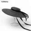 Klassische einfarbige handgefertigte Strohhüte Urlaubs-Strand-Fedora-Kappe für Herren Damen Outdoor Panama Jazzhut 18cm Übergröße Krempe Individuell anpassbar
