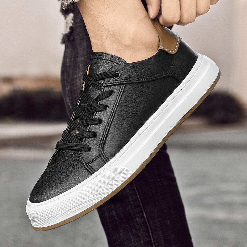 Summer new youth leather comfortable business casual board shoes