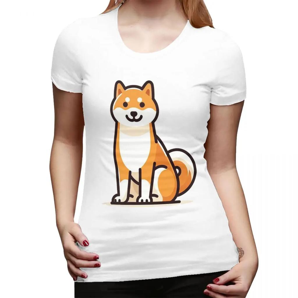 Shiba Inu A Comprehensive Guide TShirt for Women ONeck Streetwear T Shirts Womens Short Sleeve Summer Clothes Tops