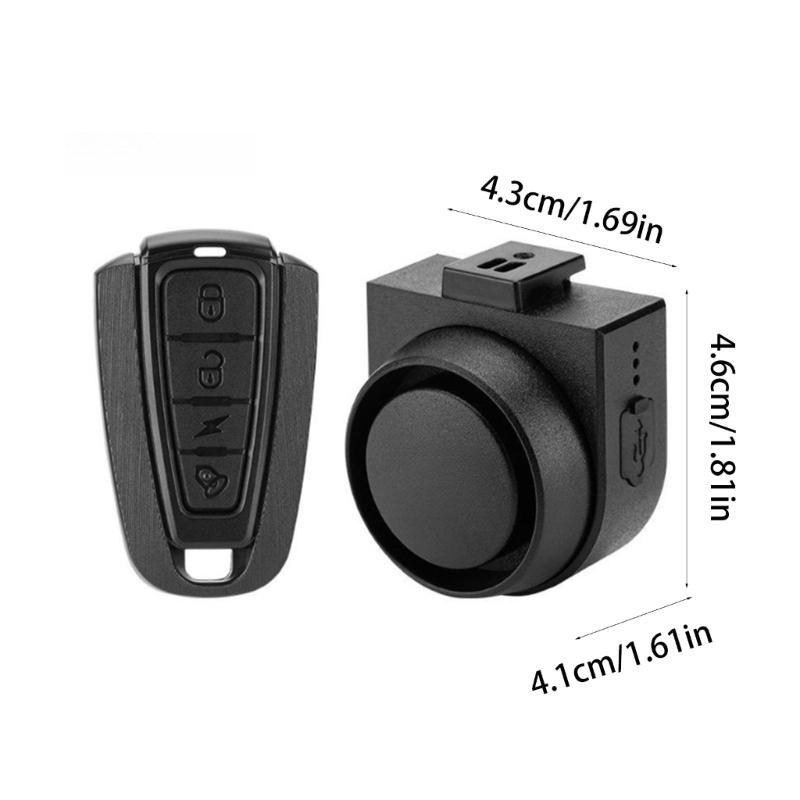 Vibration Alarm Electric Bike Security Alarm System Anti Theft Bike Alarm Horn with Remote Control Alert for Scooter