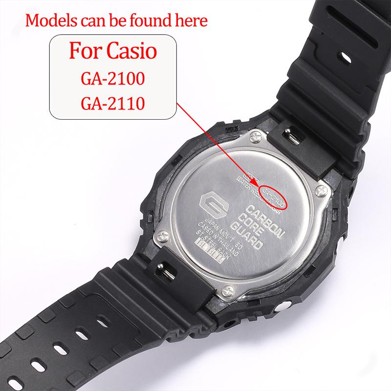 Rubber Strap Suitable For Casio  GA 2100 GA 2110 Men's Sports Waterproof Strap Watch Accessories Replacement Wristband