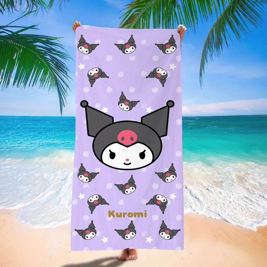 Popular Beach Towels Children'S Cartoon Quick-Drying Beach Towels Microfiber Digital Printing Bath Towels