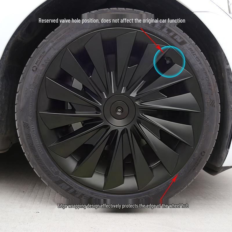 Tesla Model 3 Wheel Hub Caps & Rim Protectors for 17-25 Versions, 18-inch