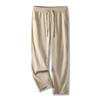 Foreign Trade Export To Domestic Sales Linen Pants Men's Summer Straight Thin Cotton and Linen Pants Loose Old Money Style Casual Men's Trousers