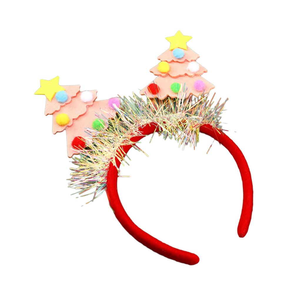 Versatile Christmas Tree Headband Fabric Christmas Celebration Headpieces Styling Accessory for School Event and Parties