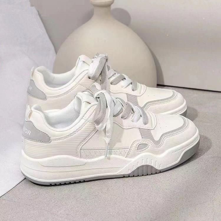 Women's Thick-Soled Casual White Shoes Spring New Special-Interest Design All-Matching Casual Sports Sneakers