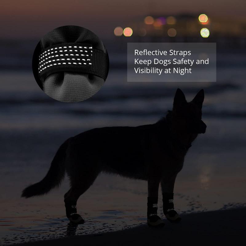 Benepaw Wasserdichte Hundestiefel Bequeme Rutschfeste Haustierschuhe Langlebige Reflektierende Riemen Atmungsaktive Welpen Pfotenschützer Stiefeletten
