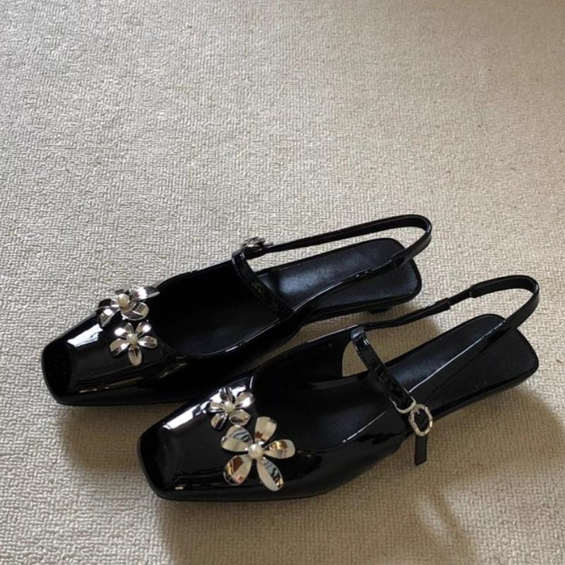 Flower Women Sandals Fashion Heeled Shoes Elegant Dress Woman Slippers 2025 New Designer Slides Sexy Luxury Zapatillas De Mujer