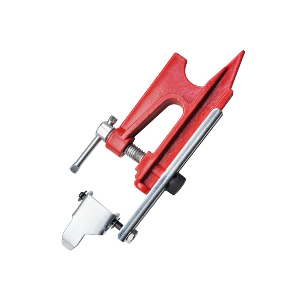 Sturdy Toothed Chainsaw Bar Support Bracket Red Metal Clamp For Quick Installation And Reliable File Sharpening