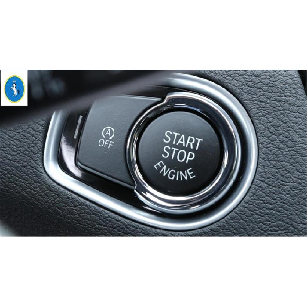 ABS Auto Motor Start Stop Druckknopf Schlüsselloses Loch Schalter Dekorationsring Innenzubehör Abdeckung Zierleiste Für BMW X1 F48 2016 -