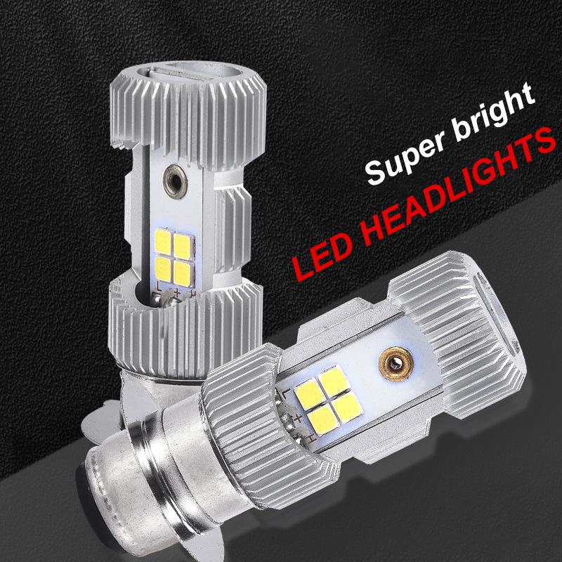 SEAMETAL P15D Motocyklový LED světlomet 3030 Žárovka pro dálková a potkávací světla Motocykl Skútr ATV LED světlomet 9V-80V Bílý
