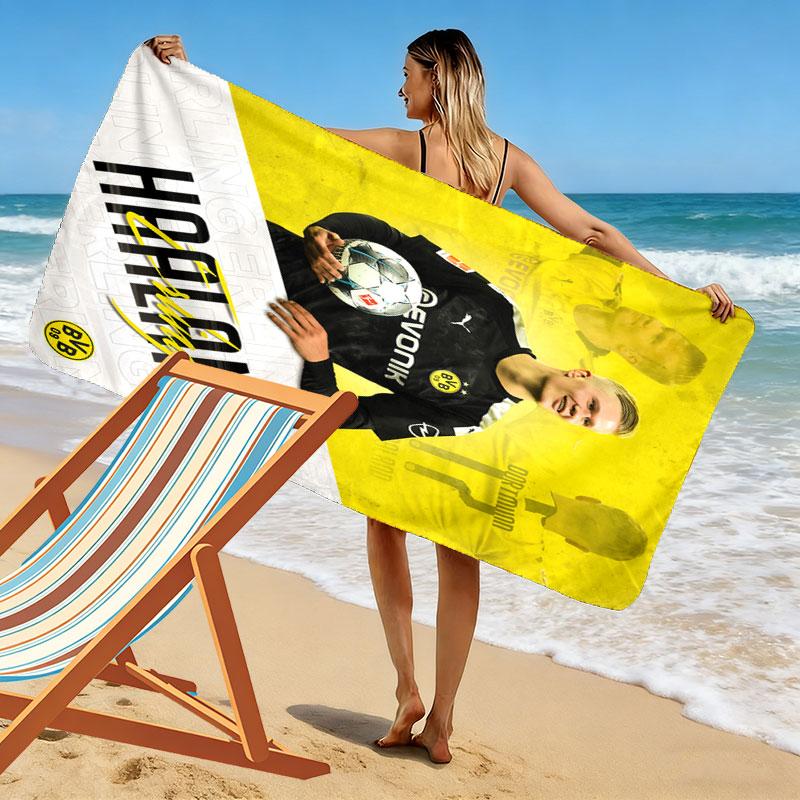Erling Haaland Glory Beach Towel, Large Soft Quick Dry Towel for Beach Camping Swimming