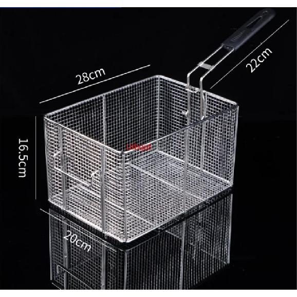 Stainless Steel Fryer frying Basket Screen French Fries Frame Square Filter Net Encrypt Colander Strainer Shaped Frying Meshed