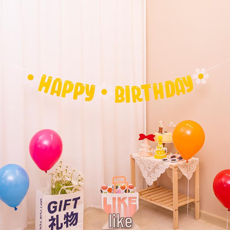 Happy Birthday Banner für die erste Party eines Babys Dekoration