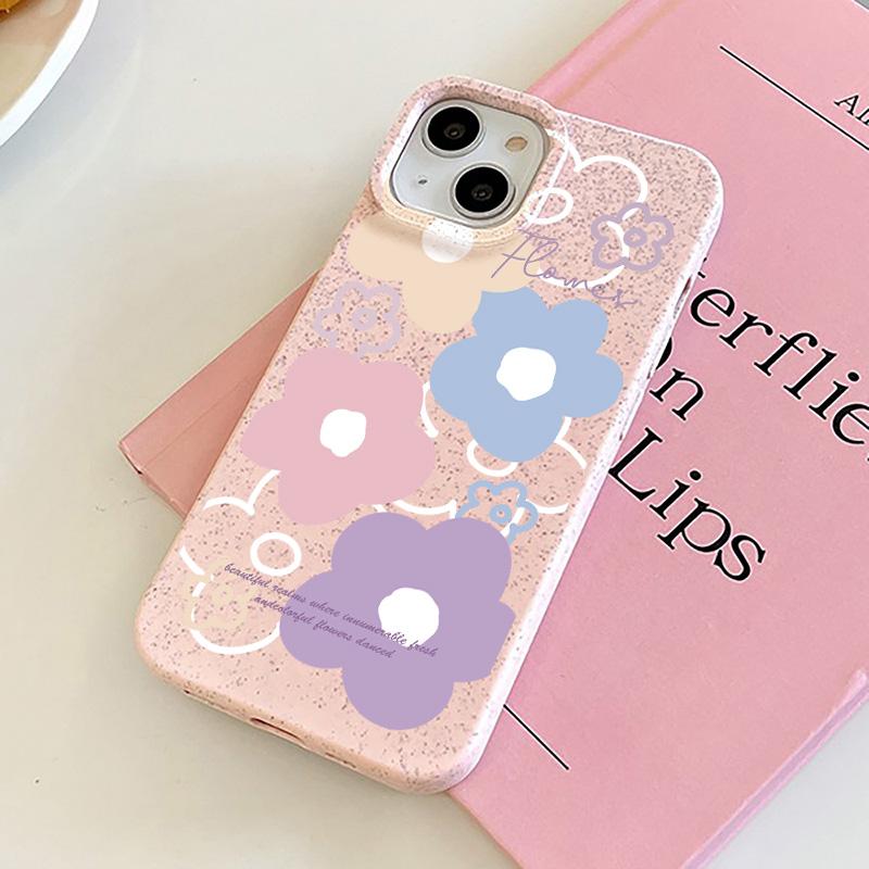 

Чехол для телефона iPhone 16 15 14 13 12 11 Pro Max iPhone 11 13 16 15 14 12 X XS XR 6 7 8 SE iPhone 6 7 8 Plus Разлагаемый чехол из пшеничной соломы iPhone 16 Pro Max розовый