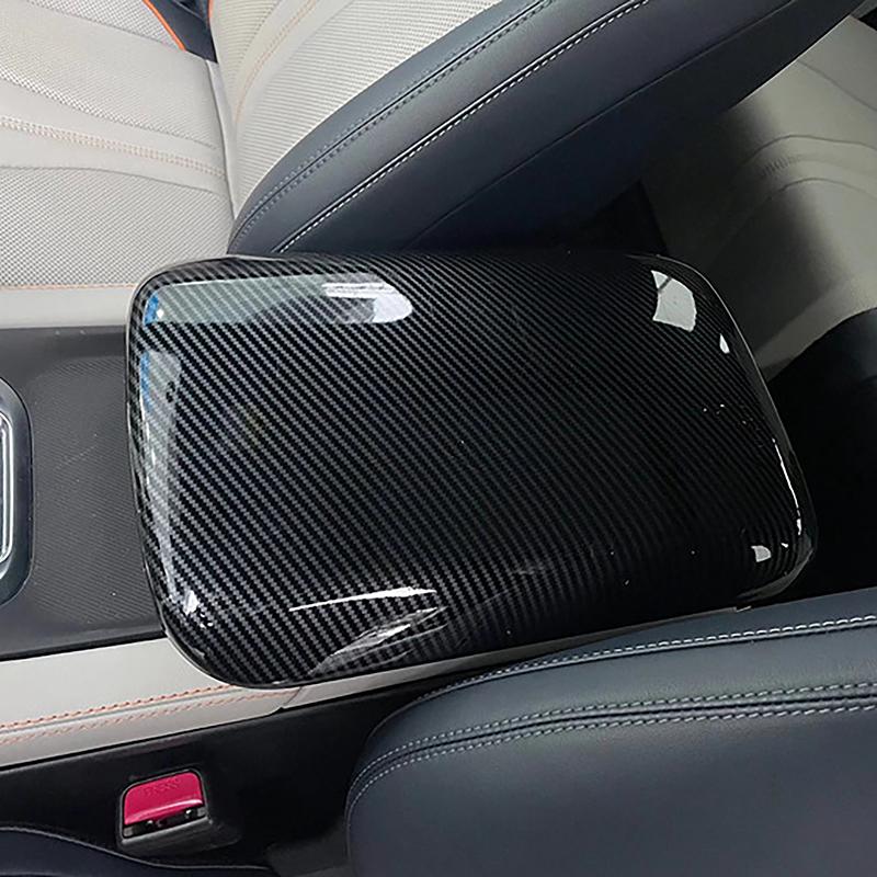 Car Styling Center Console Armrest Box Panel Decoration Cover Trim For BYD Song PLUS Carbon Fiber Color Interior Accessorie
