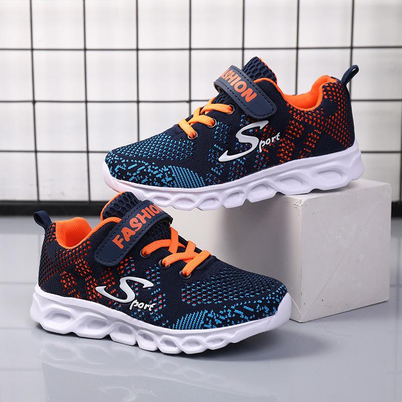 Ultra-light classmate boys' sports shoes 2025 spring and autumn children's breathable boys' running shoes foreign trade procurement