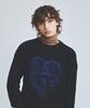 KNITTED Vintage Heart Round Knit Black