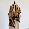 Luxury Brand Cashmere Women Floral Print Scarf Winter Warm Shawl and Wrap Bandana Pashmina Female Foulard Blanket Poncho