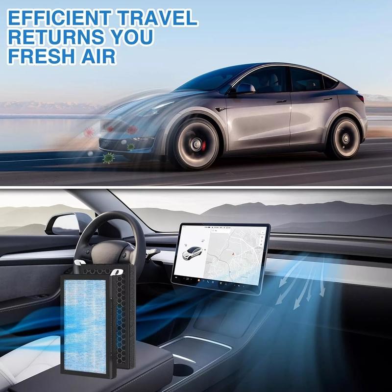 Luftfilter für Tesla Model 3 Model Y Aktivkohle PM2.5 Reiniger Luftfilter Klimaanlage Ersatzset HEPA Aktivkohle