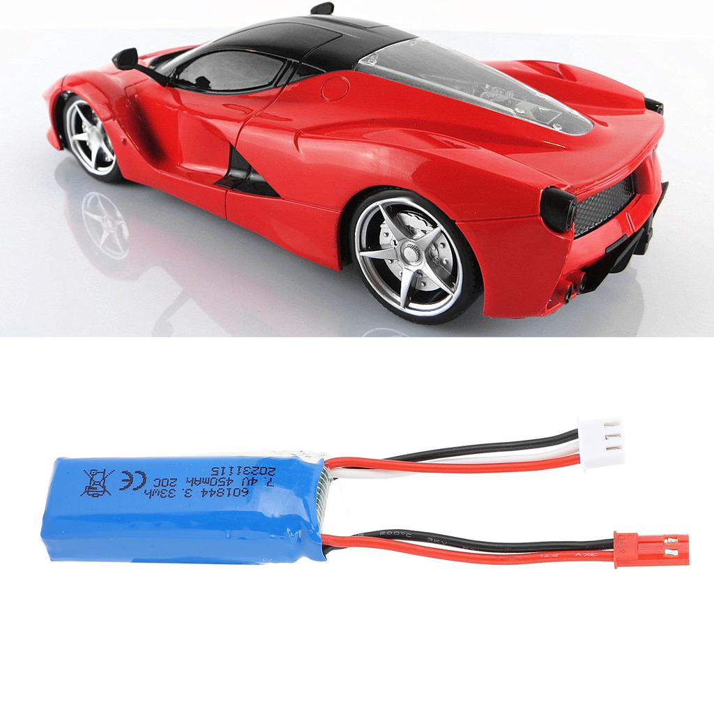 7.4V 450mAh Lithium Battery For K979/K989/K999/K969 1/28 RC Cars Long Lasting Power Lipo Battery Wit