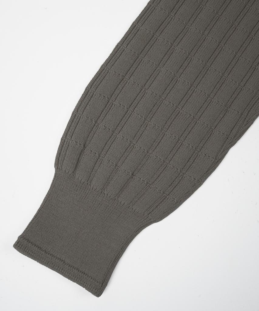 BIRBANTE Washable Cotton Square Round Knit - Dark Beige