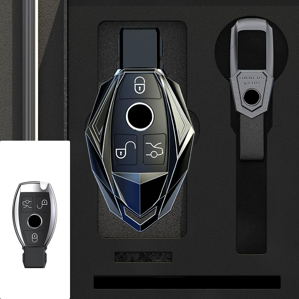 Kryt pouzdra na klíče ze slitiny zinku do auta pro Mercedes Benz třídy ACESG GLC CLE CLA GLB GLS W177 W205 W213 W222 X167 AMG
