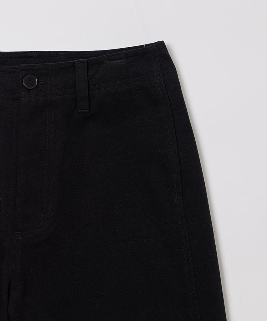 Pildeoseu Woman Classic Brushed Cotton Pants Black