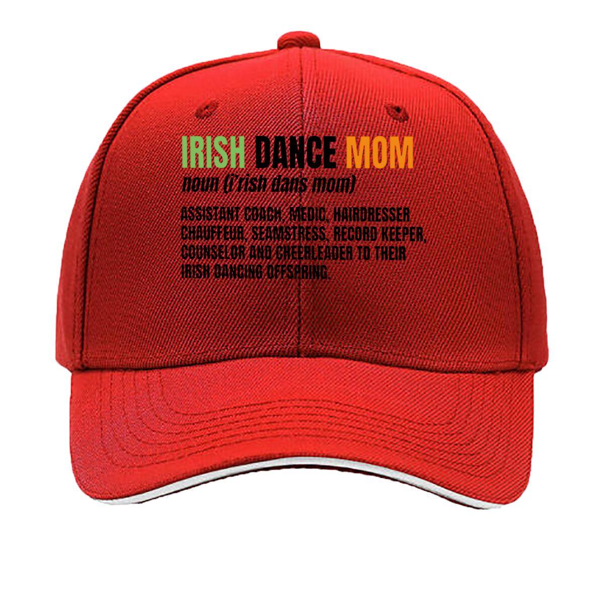 Irish Dance Mom Graphic Sandwich Baseball Cap One Size